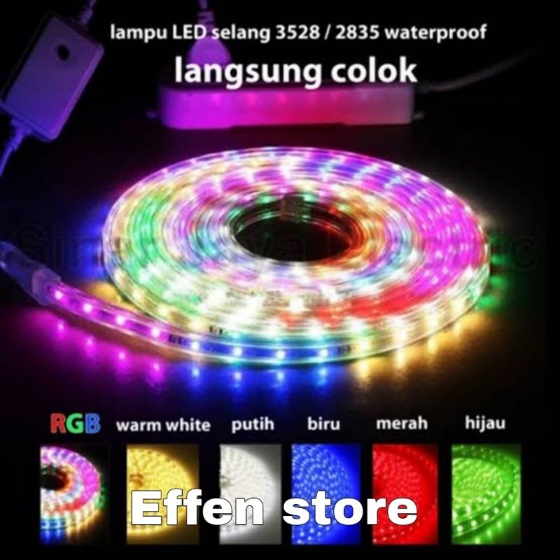 Lostnight_ Lampu Rgb Selang Lampu Merah Putih