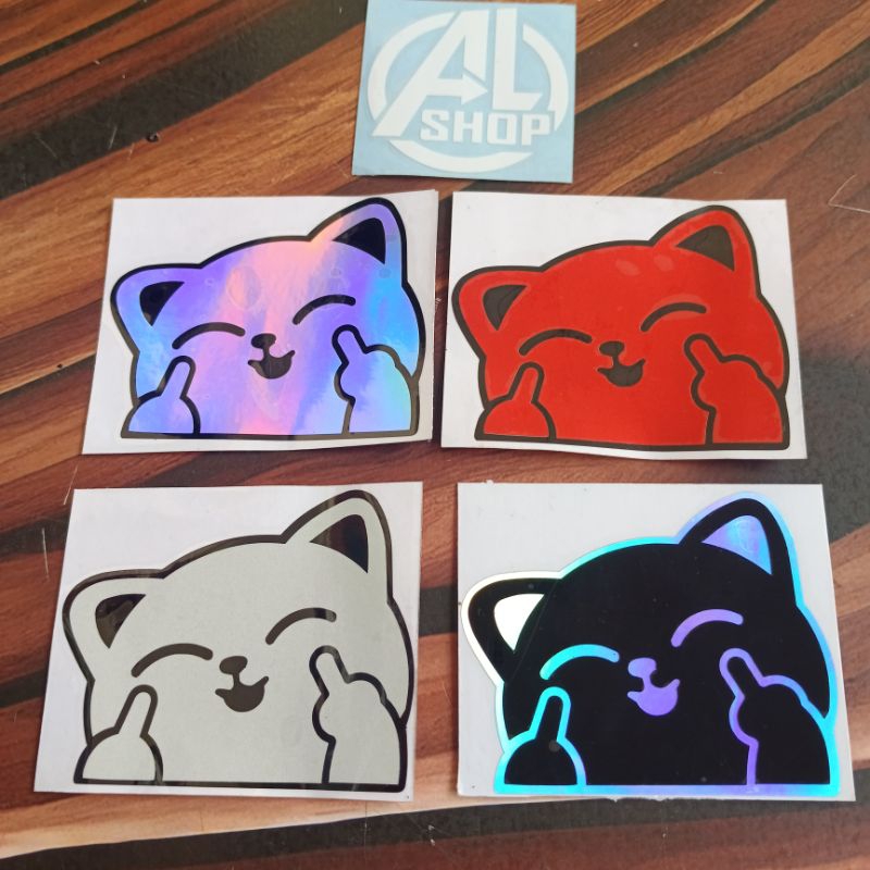 

stiker cutting gambar lucu kucing