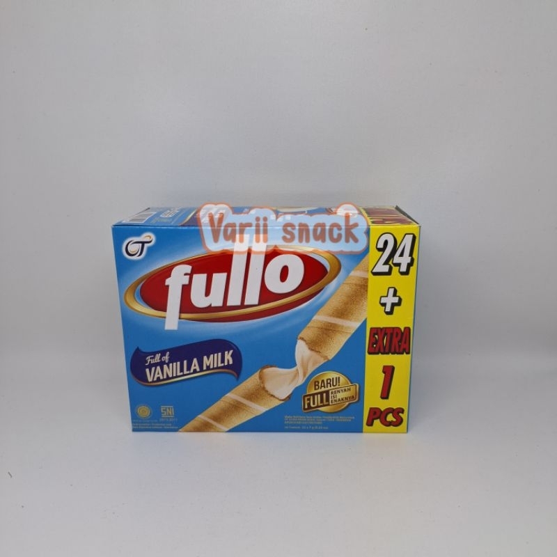 

Fullo Wafer Roll Chocolate / Vanilla Milk 1 Box Isi 24+1 pcs