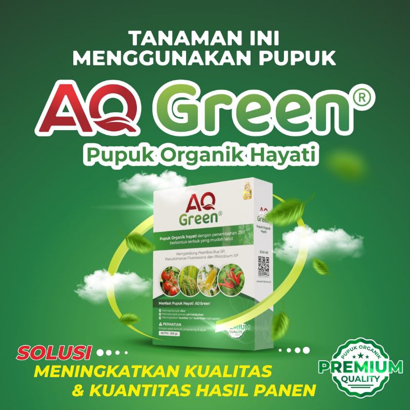 AQ Green 500 grm Pupuk Boster Karet Sawit Sayuran padi jagung |