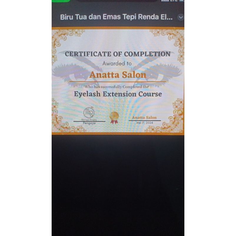 Sertifikat Eyelash/ Nail
