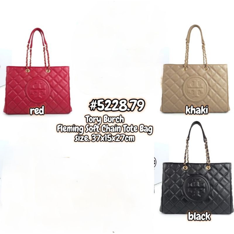 Tas TB Torry Fleming Soft Chain Tote Bag pake box