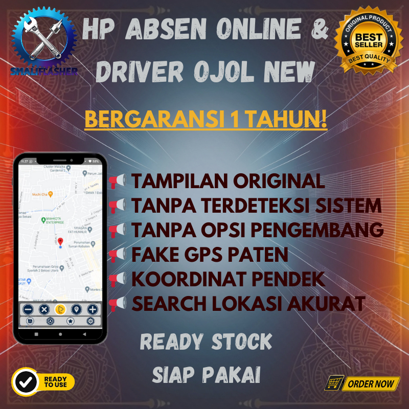 HP ABSENSI ONLINE & OJOL NEW FAKE GPS REALTIME