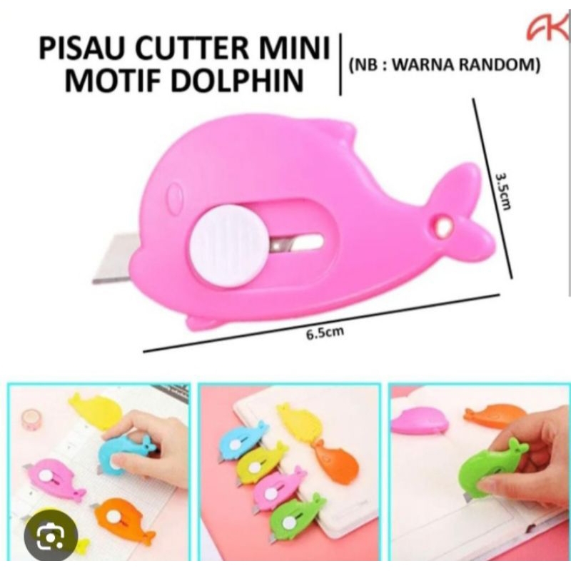 

Cutter Mini Dolphin Pisau Mini Alat Buka Paket Unboxing