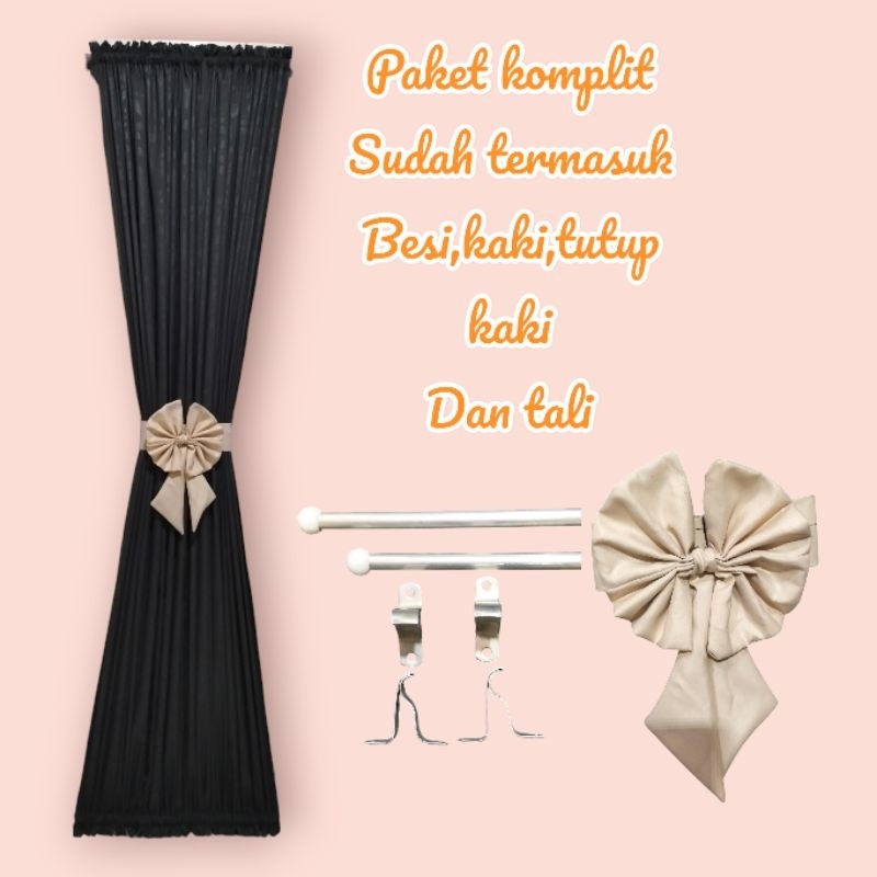 Ay00 Free Besi Stick (1SET LENGKAP) Gorden Pita Kupu Kupu Gorden Jendela Minimalis