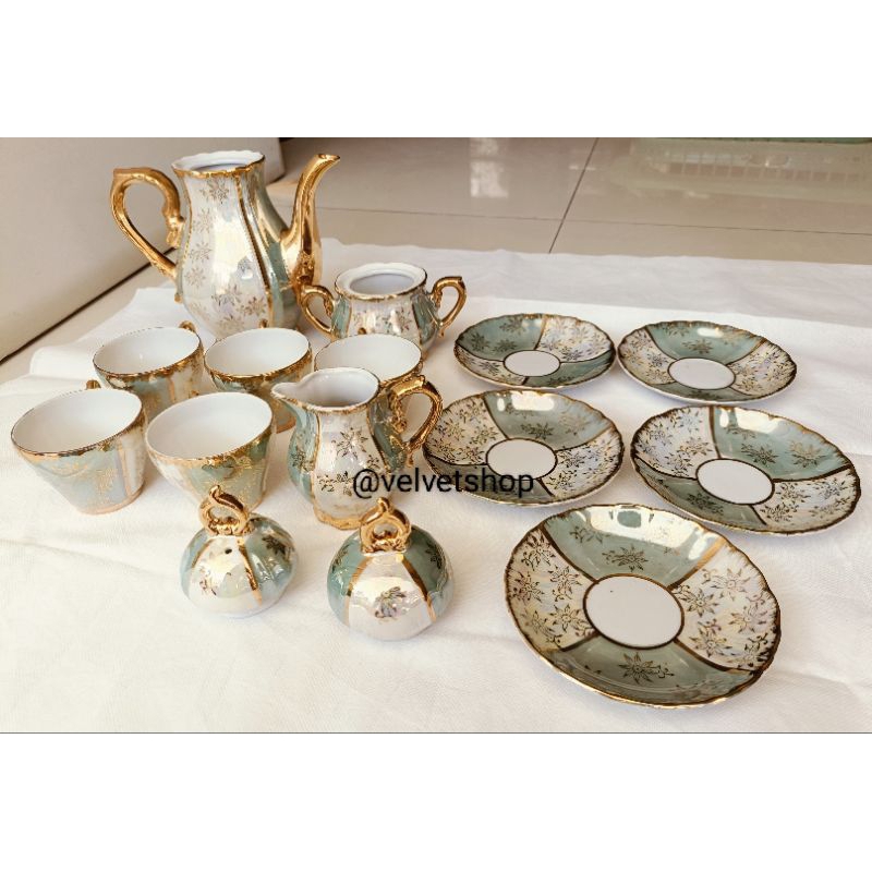 Tea Set antik antique jadul vintage MTK Japan Original Koleksi Tea Cup and Saucer