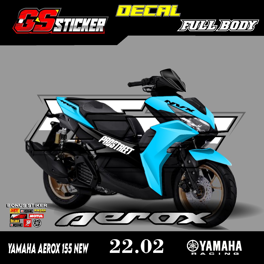 COD Decal terbaru decal sticker Aerox 155 NEW Connected FULL BODY DESIGN SIMPEL WARNA TERBARU AEROX 