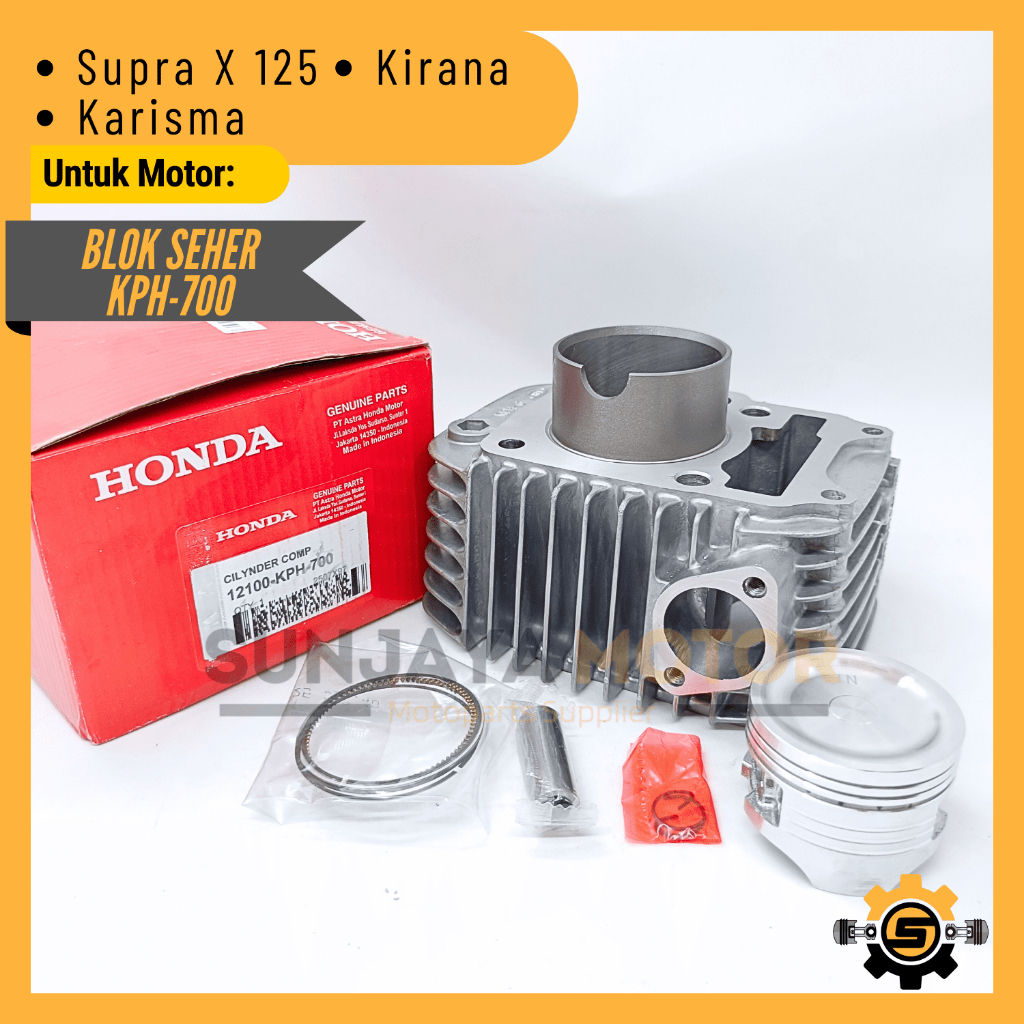 Block Boring Silinder Kualitas Original Honda KPH Blok Seher Supra X 125 Karisma Kirana Ori AHM