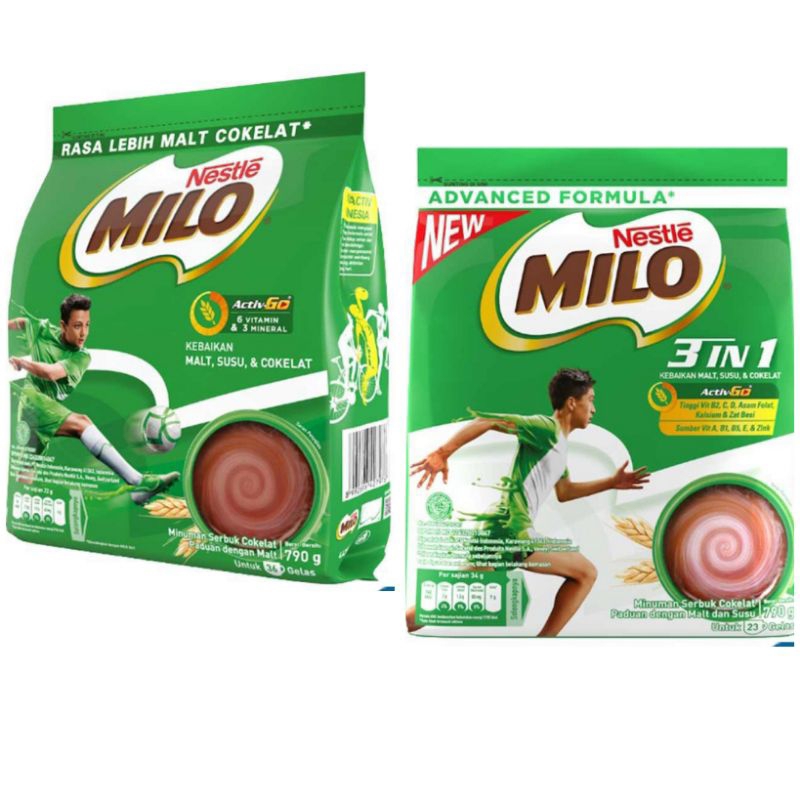 

MILO Activ-Go susu bubuk energi cokelat Pouch Polybag 3In1 sachet besar