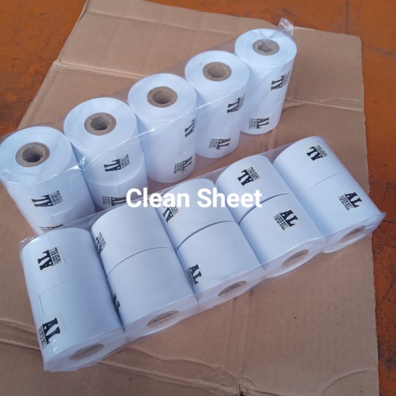 

Kertas kasir hvs 1 ply polos 44mm x 58mm x 18mm