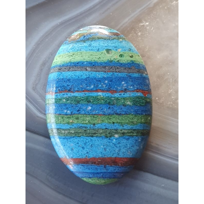 GG037 - Calcidia, Batu Akik Alam Asli untuk Cincin atau Liontin, Natural Original Cabochon Import