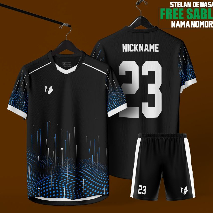 Baju Bola Gratis Sablon Nama Dan Nomor Punggung Pria Wanita Set Baju Celana