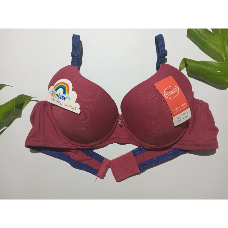 BH Wanita/Anak Remaja Misslily 11102 Rainbow Series Bra Kawat Cup B Kait 2 Two Tone Cantik Trendy