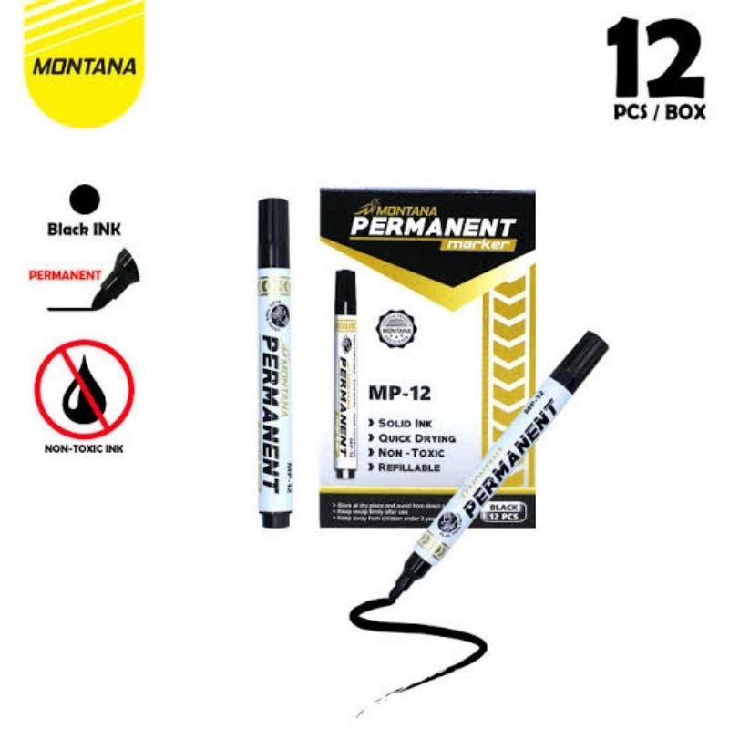 

Spidol Permanent MP-12 Montana / Permanent Marker / Spidol murah