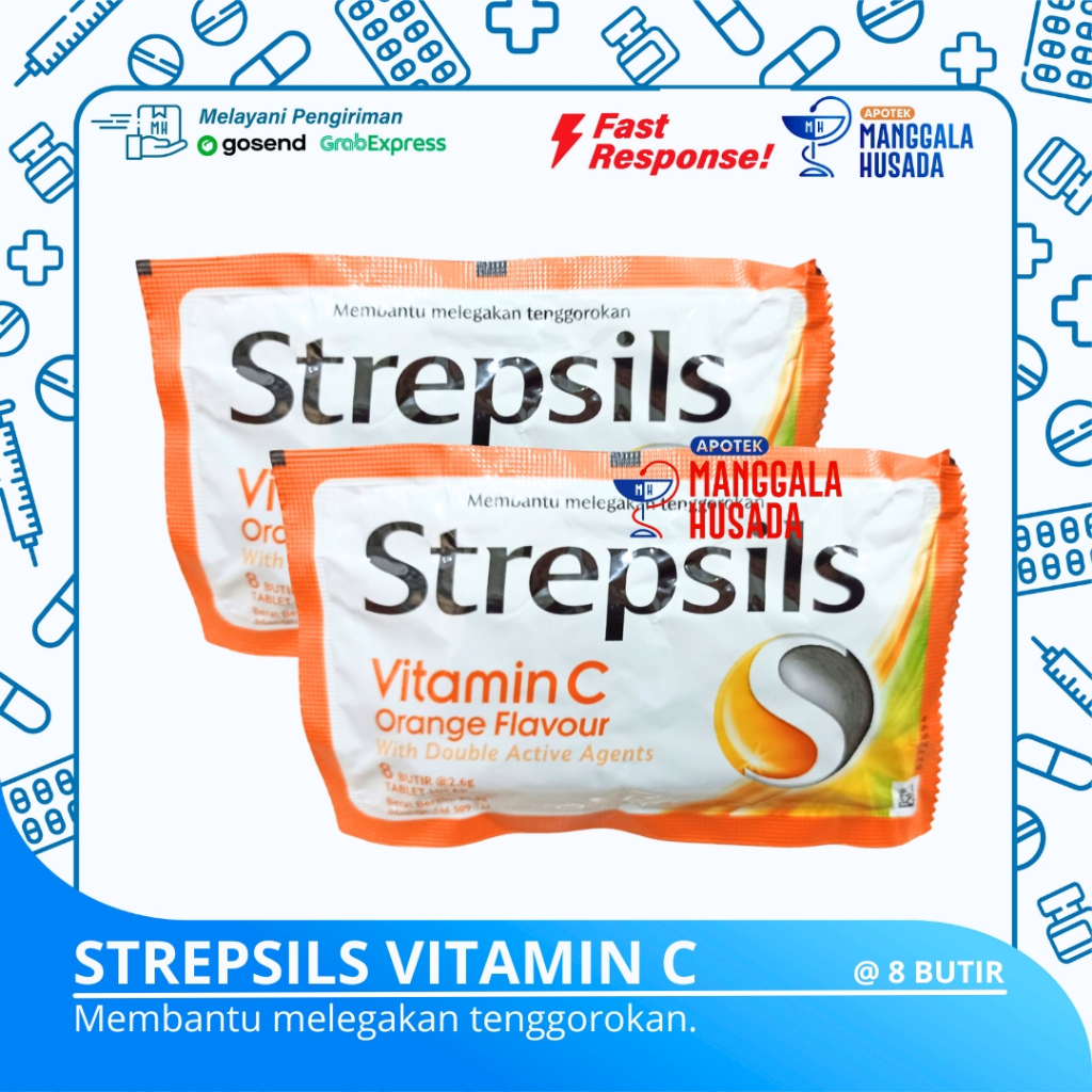 

STREPSIL VITAMIN C RASA JERUK @ 8 BUTIR