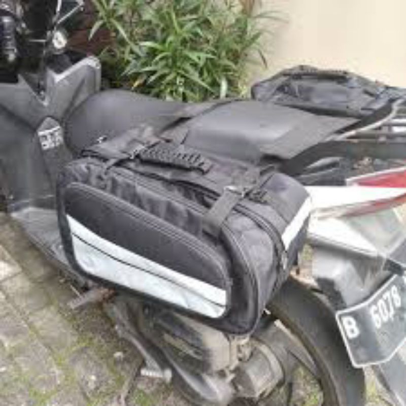 Side box motor Oval Waterproof Tas touring motor Sepasang free rain cover