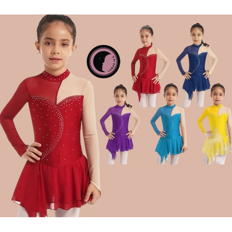Gymnastic Leotard Anak Rhytmic dance skate ukuran 5-16 tahun