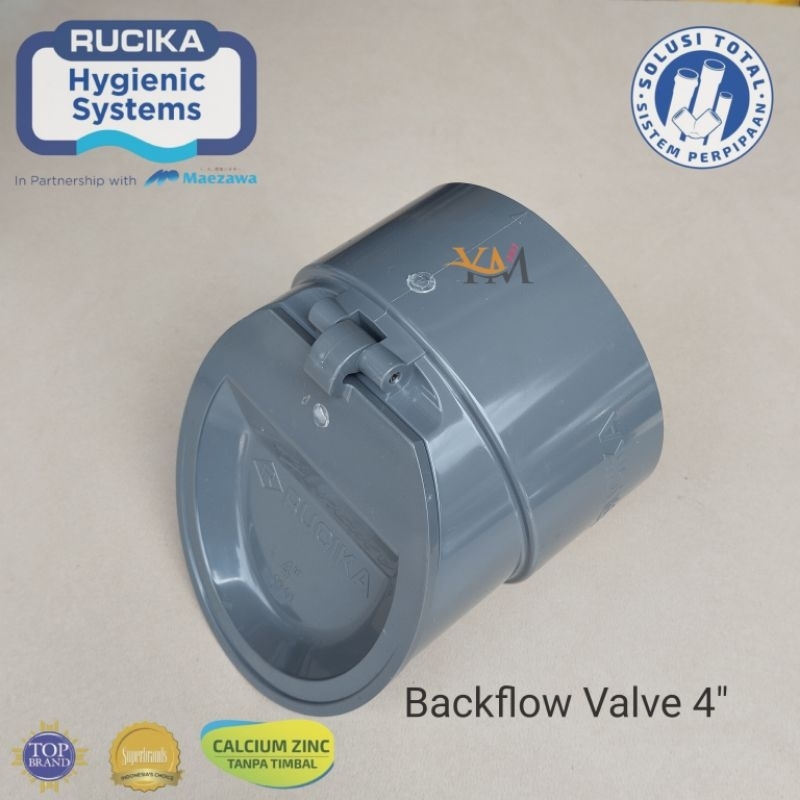 BACKFLOW VALVE PVC RUCIKA 4 INCH