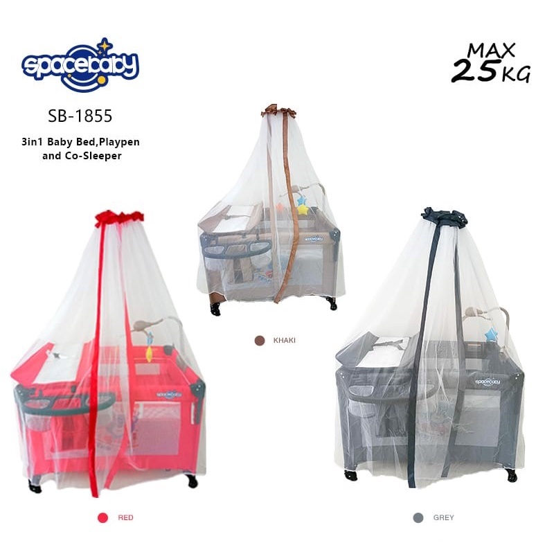 Makassar Box Baby Spacebaby SB-1855 Keranjang Bayi/Tempat Tidur Bayi Anak