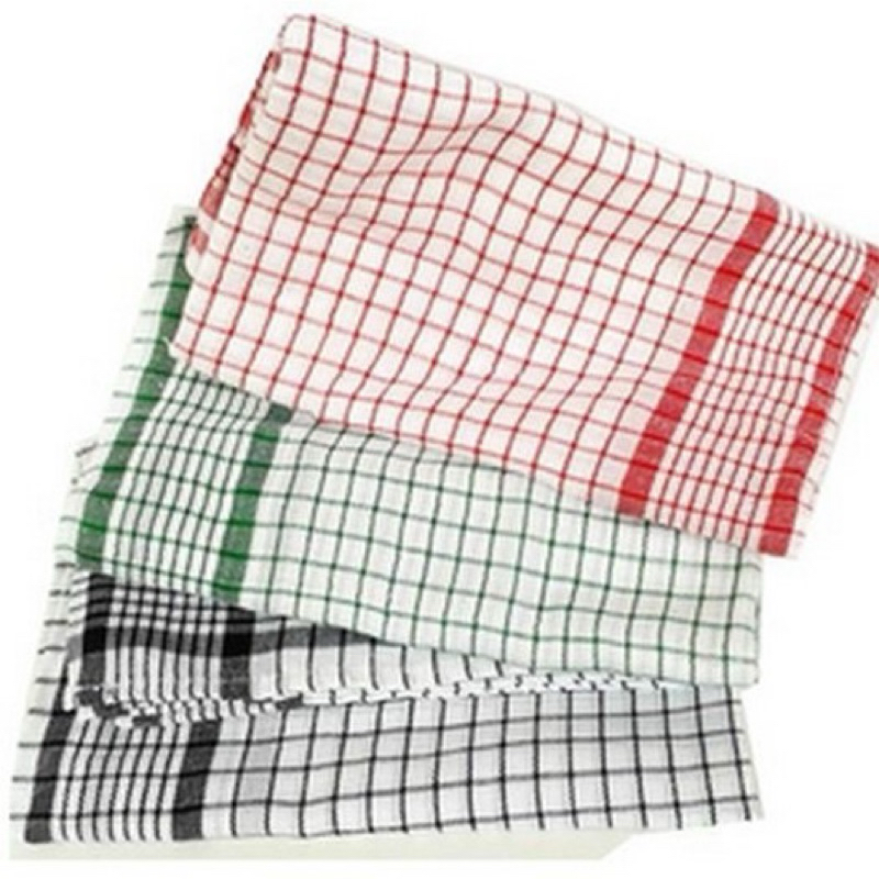 Kain Lap Serbet Satuan - Lap Dapur Kotak Kotak - LAP PIRING SERBAGUNA - Serbet Lap Kotak - Kain Lap 