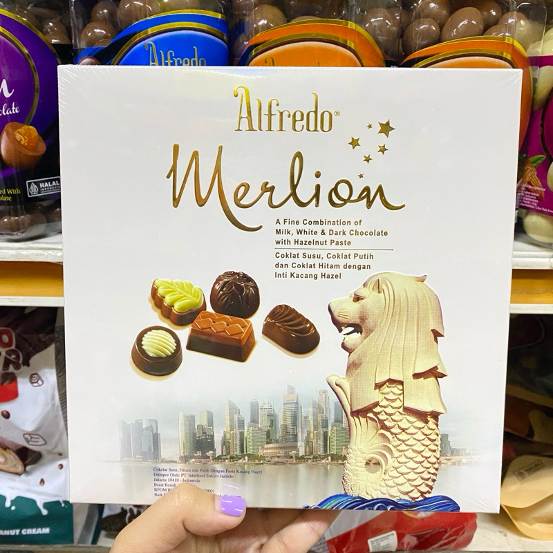 

ALFREDO Chocolate MERLION / Coklat Alfredo Singapore 120 gr & 80 gr