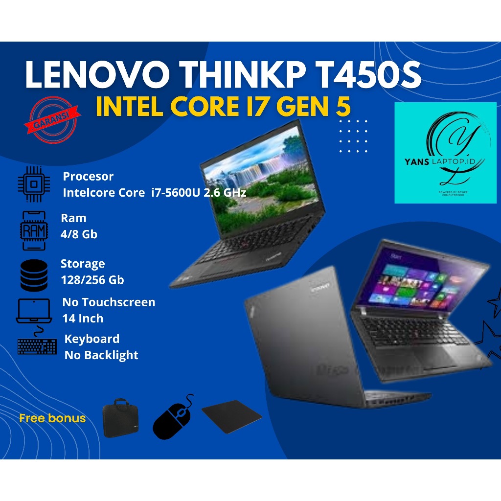 LENOVO THIKPAD T450s INTEL CORE I7 GEN 5
