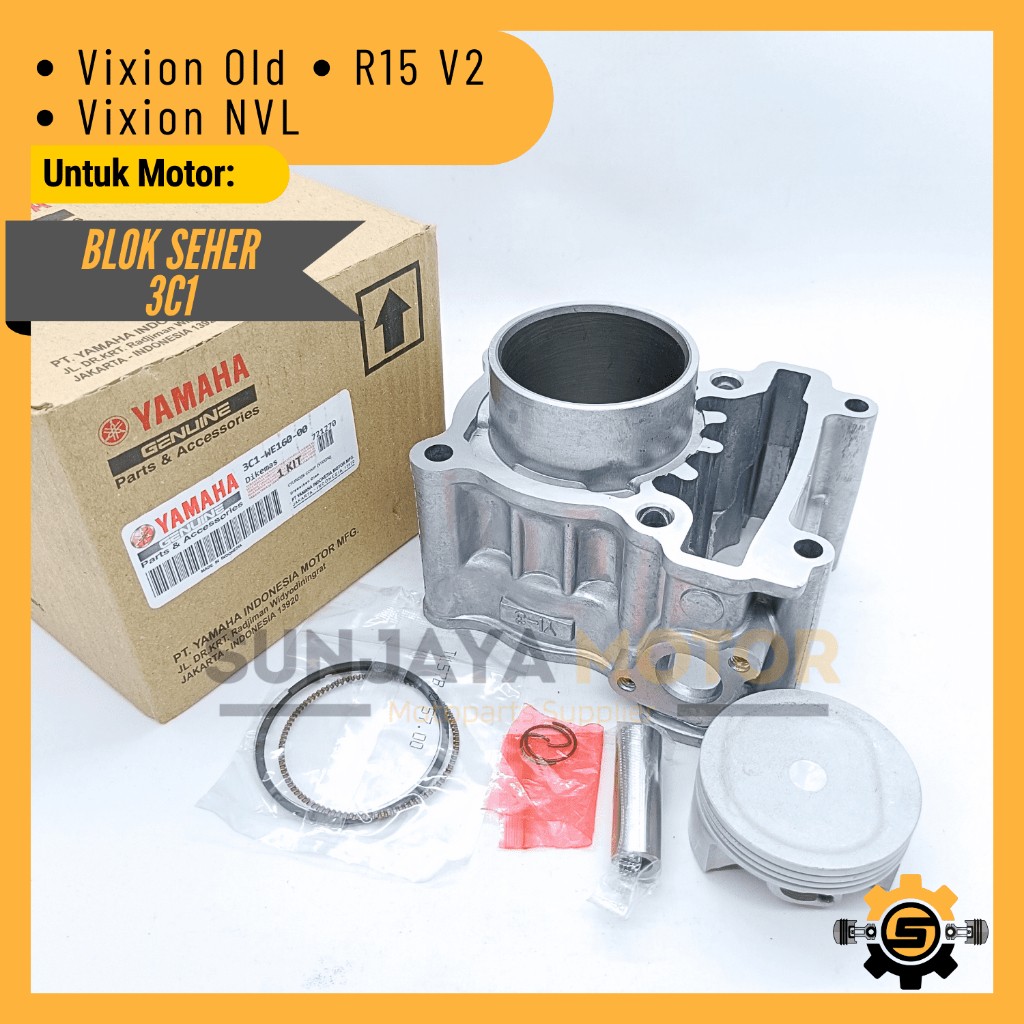 Block Boring Silinder Kualitas Original Yamaha 3C1 Blok Seher Vixion Old Vixion NVL R15 V2 Ori YGP
