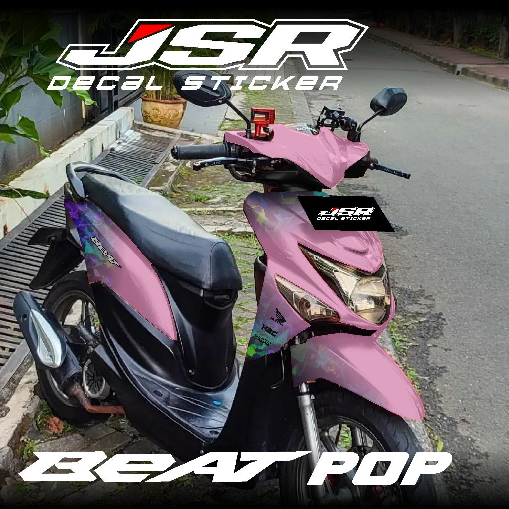 COD, DECAL STICKER BEAT POP 2016 - 2019 FULL BLOK, STICKER FULL BODY BEAT POP MOTIF RAINBOW KEREN