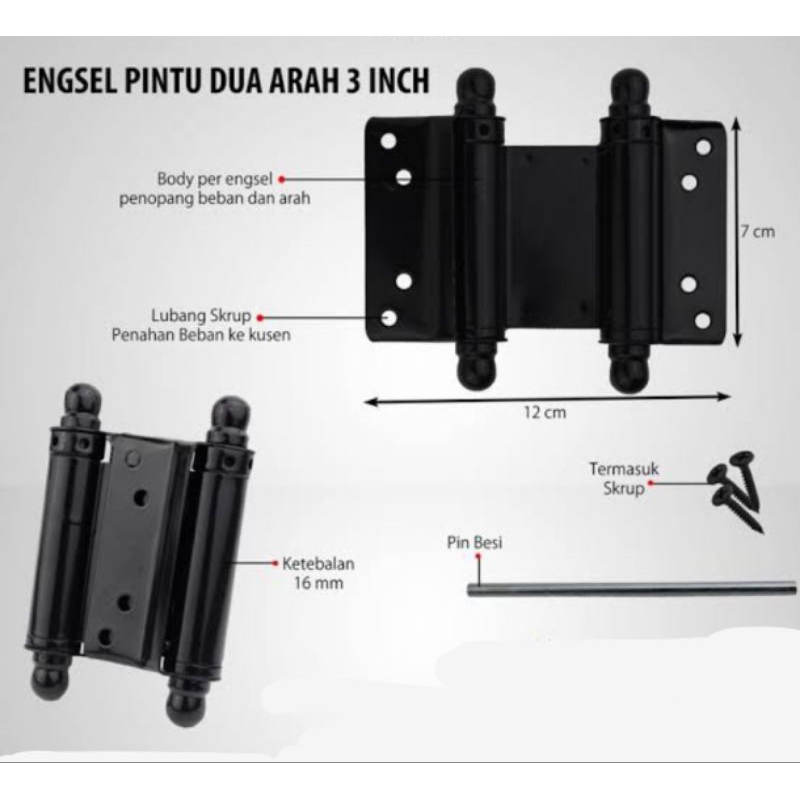 Engsel Koboi Koboy 3"