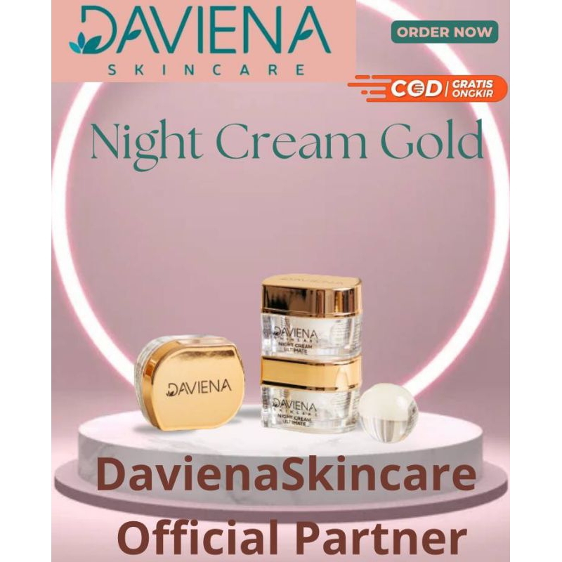Night Cream Gold Daviena Skincare Paket Gold Series Davienaskincareofficial Davina Devina Lampung Su