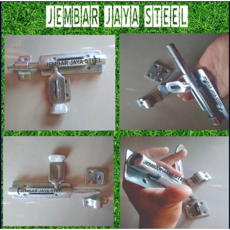 Grendel slot kuncian gembok pintu ornamen asesoris pagar gerbang berkualitas