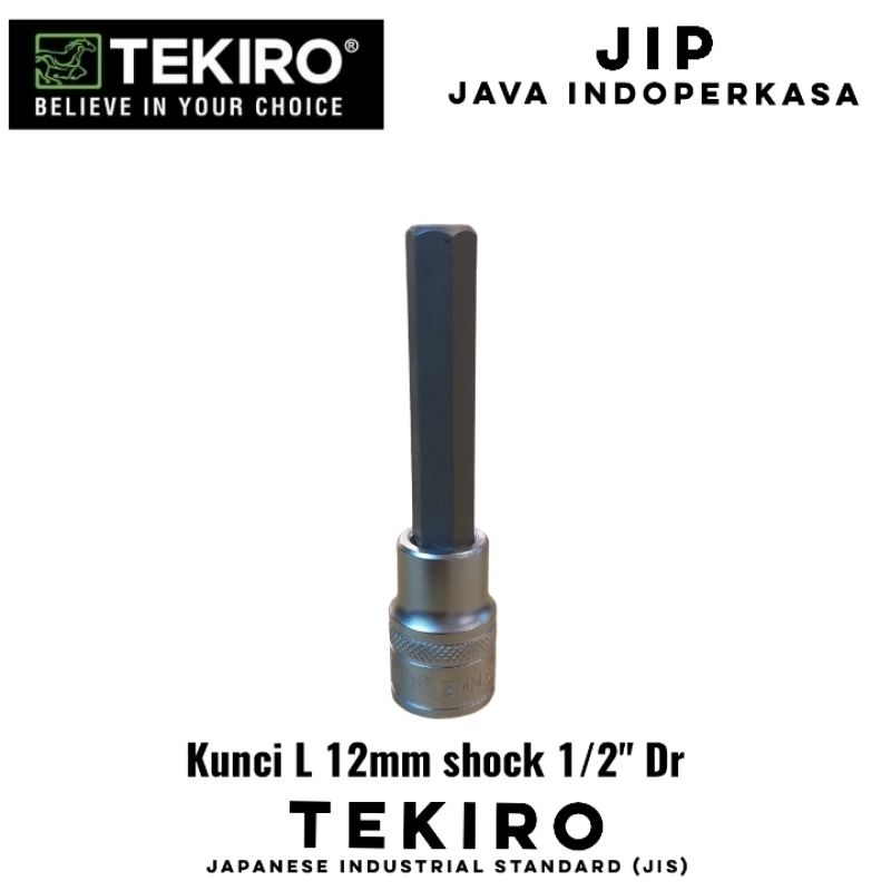 TEKIRO mata sok kunci L 12 mm ( 12 x 100 mm )