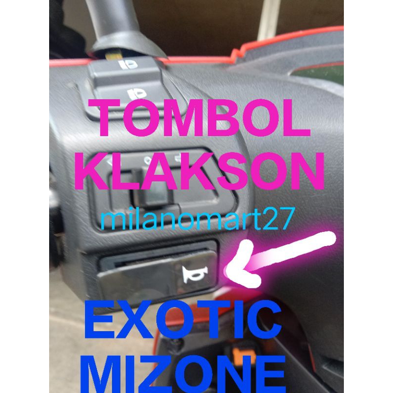 switch exotic mizone saklar bel tombol klakson motor listrik molis exotic mizone