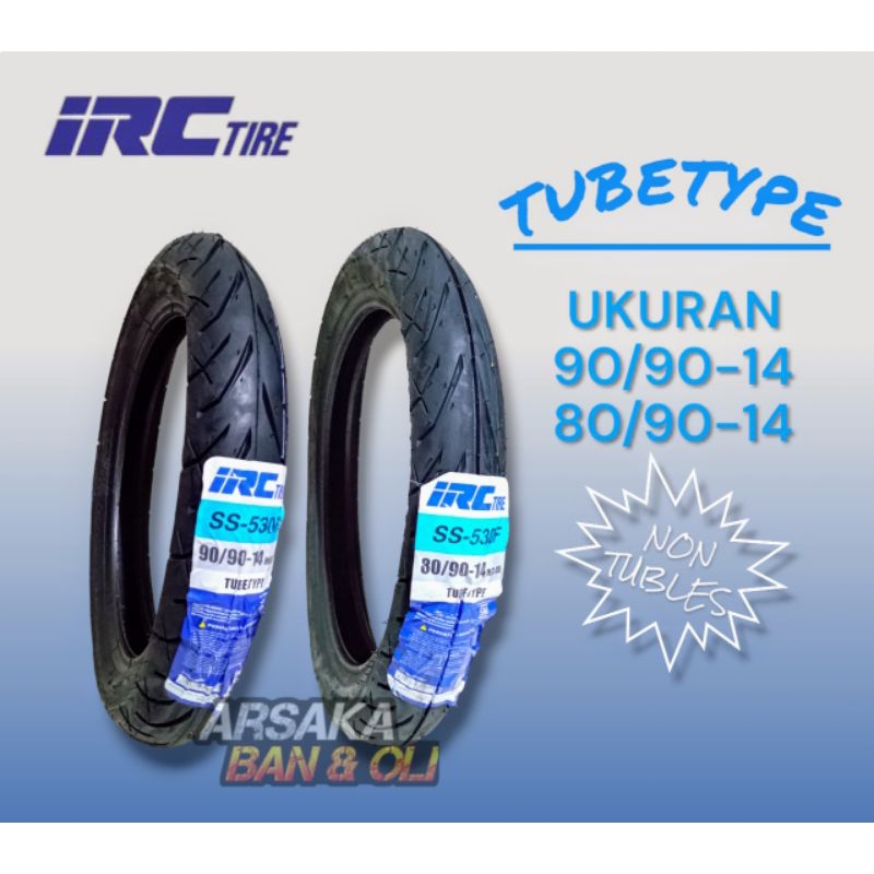 BAN LUAR IRC 90/90-14 & BAN LUAR IRC 80/90-14 BAN MOTOR MATIC IRC (BUKAN TUBLESS)
