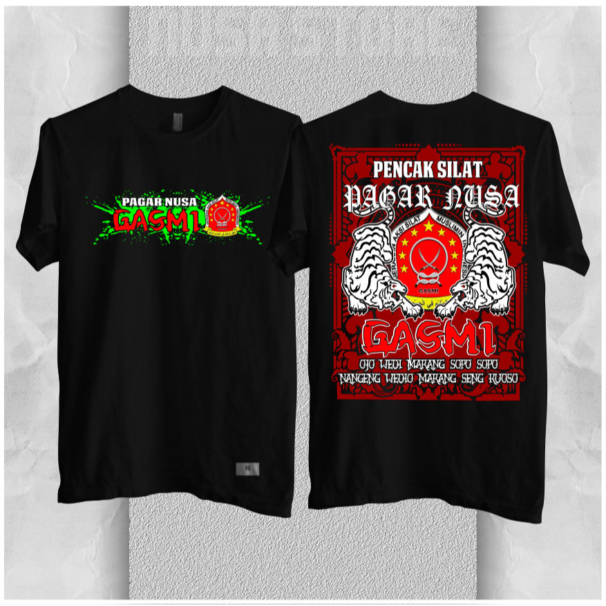 KAOS PAGAR NUSA GASMI MACAN PUTIH / PN GASMI / KATUN COMBED