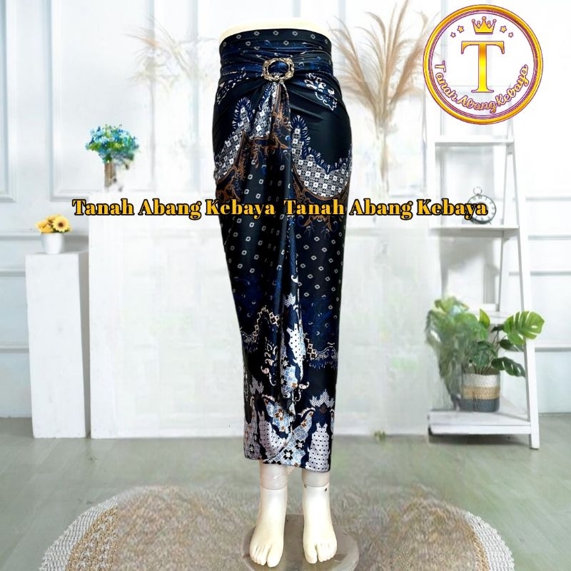 Rok Lilit Batik Rok Lilit Bawahan Kebaya Rok Kebaya Rok LERENG AMANDA BIRU 110 Panjang 150 CM Rok Mo