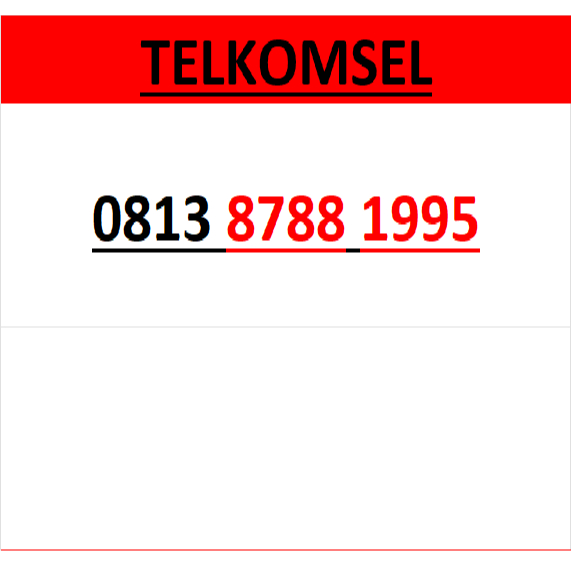 Nomor cantik simpati 4g 5g seri tahun 1995 0B13 8788 1995 r1105
