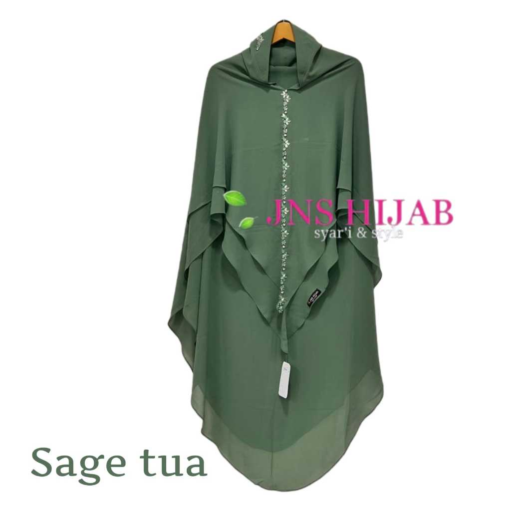 WAJIB PUNYA khimar NAMIRA PAYET LURUS hijab premium jilbab syari jumbo ceruty 2 layer JNS HIJAB