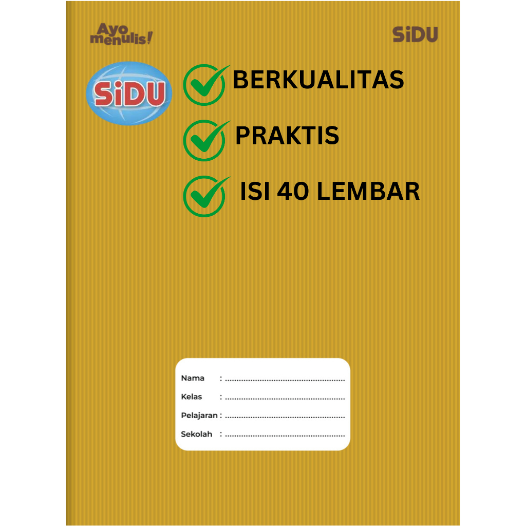 

Buku Tulis SIDU Kraft-40 lembar-1 pak 10 buku