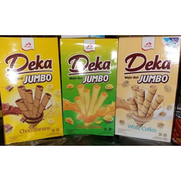 

Dua Kelinci Deka Wafer Roll Jumbo DK Astor Stick 1 Pak isi 20 Pcs 14gr