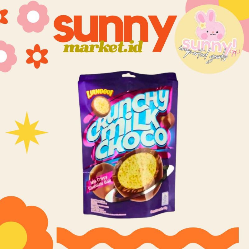 

SUNNYMARKET - LIANGGUI LIANG GUI CRUNCHY MILK CHOCO BISKUIT BISCUIT COKLAT COKELAT BULAT SALUT WHITE CHOCOLATE MILK IMPORT IMPOR 90 GR