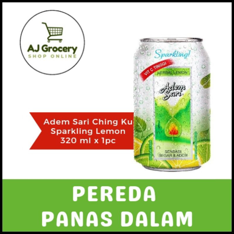 

Adem Sari Ching Ku Minuman Penyejuk Kaleng Sparkling Lemon 320 ml