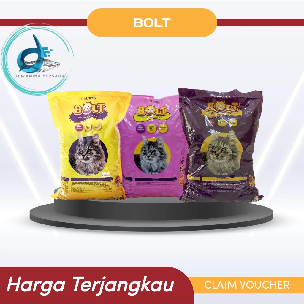 BOLT MAKANAN KUCING DEWASA/ADULT makanan kucing kering murah
