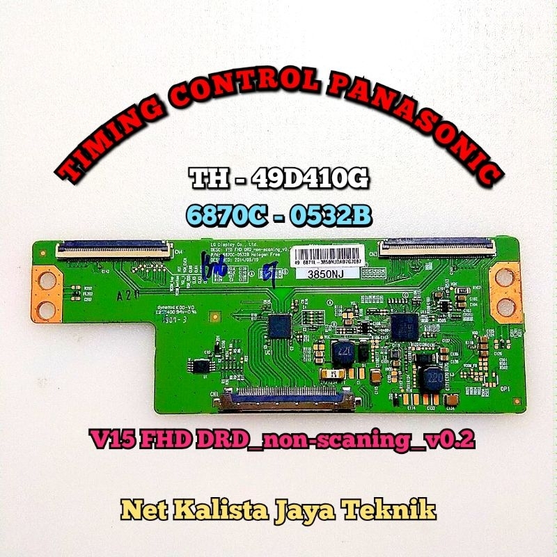 TCON TV PANASONIC TH-49D410G ORIGINAL V15 FHD DRD NON SCANING V0.2 TCON 49D410 TICON 49D410 TIKON 49