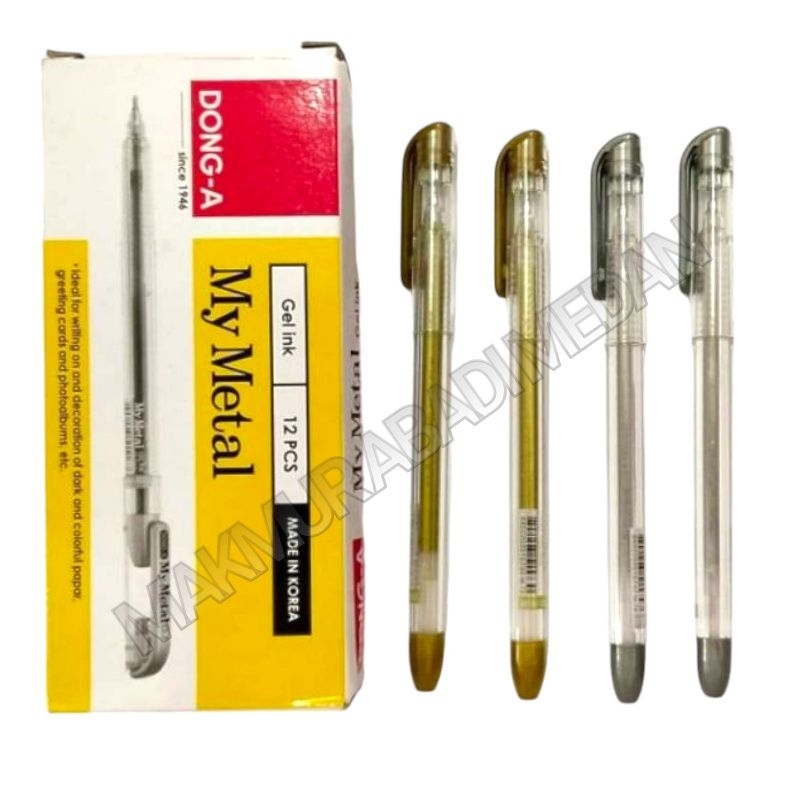 

(1Pcs) Pulpen My Metal 0.7mm Dong-A / Pena Gel Gold Silver / Ballpoint Gel / Bolpen Gel / Gel Ink Pen / Pulpen Cair Gel