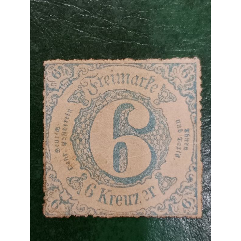 

Prangko Jerman Thurn and Taxis 6 krezeur Original Tahun 1862-1866