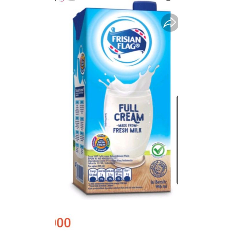 

Susu UHT full cream frisian flag isi 946 ml