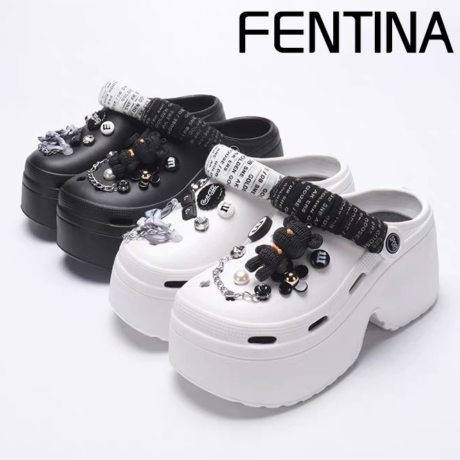 FENTINA Sandal Kodok Dewasa Wanita Kekinian Sandal Fuji Sandal Baim Wedges sandal Jelly Anti-selip