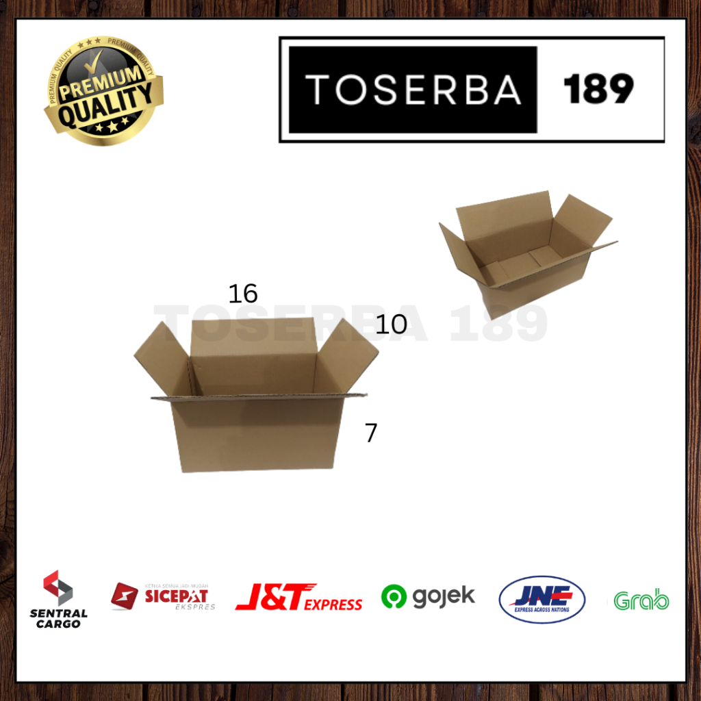 

Kotak kardus box packing uk 16x10x7 SHEET POLOS