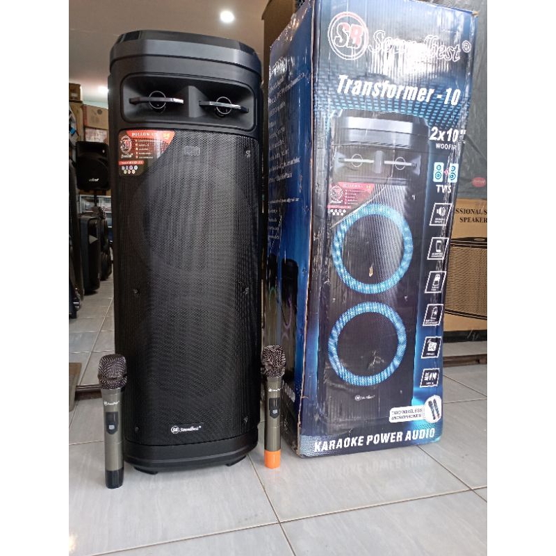 Speaker soundbest transformer 10/speaker aktif wireless soundbest transformer 10 x2 original